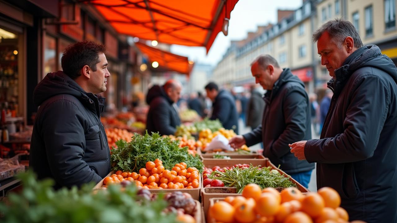 Scène de vie locale au marché d'Ivry-sur-Seine