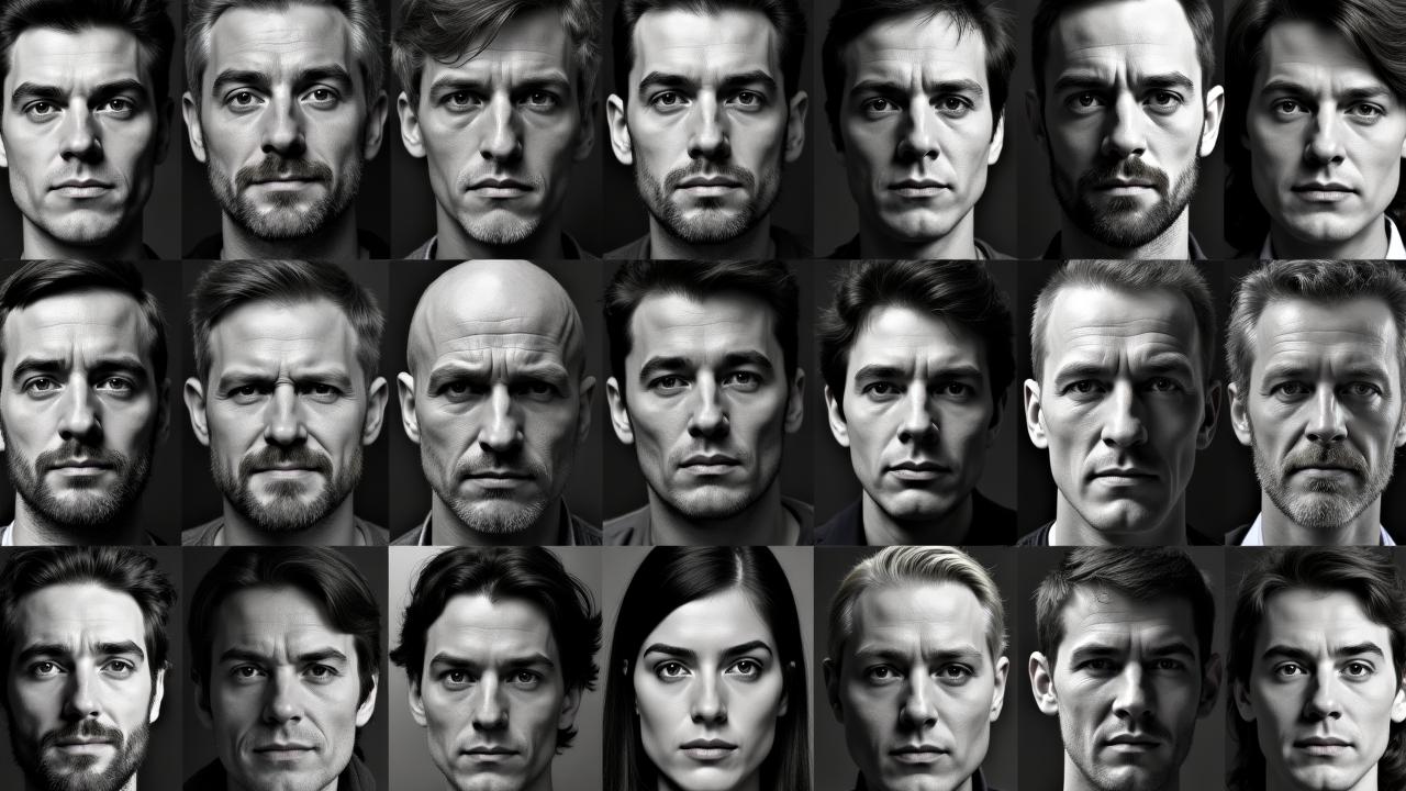 Mosaïque de portraits stylisés d'élèves réussissant chez LinguaRoute Paris